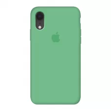 Силиконовый чехол c закрытым низом Apple Silicone Case Spear Mint для iPhone Xr